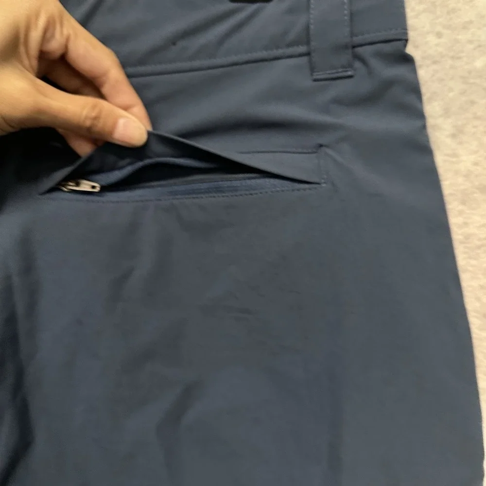 Orvis Men Belted Cargo Shorts Size 32 Blue Climbing Camp Fishing Outdoors Pocket